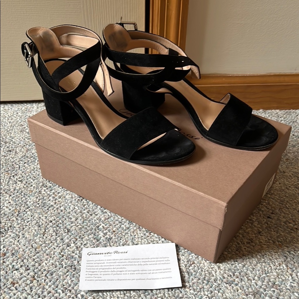 Gianvito Rossi Black Black Heel